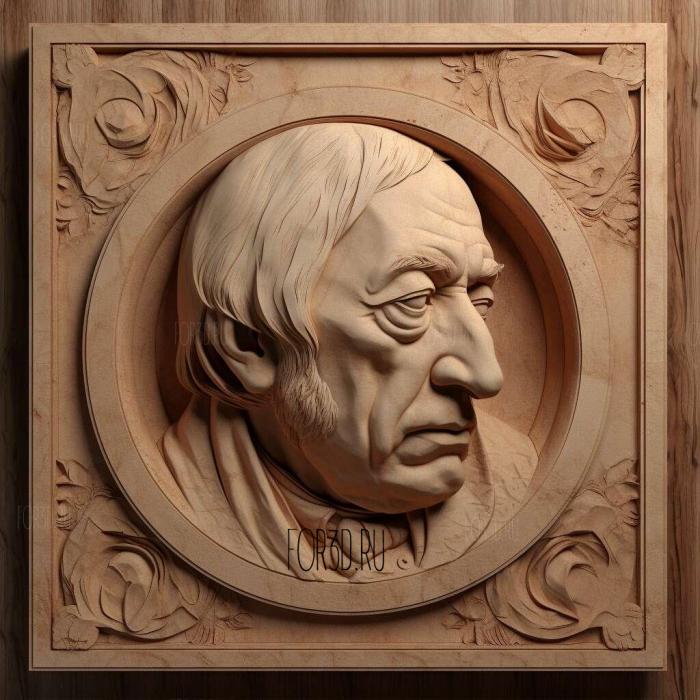 Georg Hegel 3 stl model for CNC